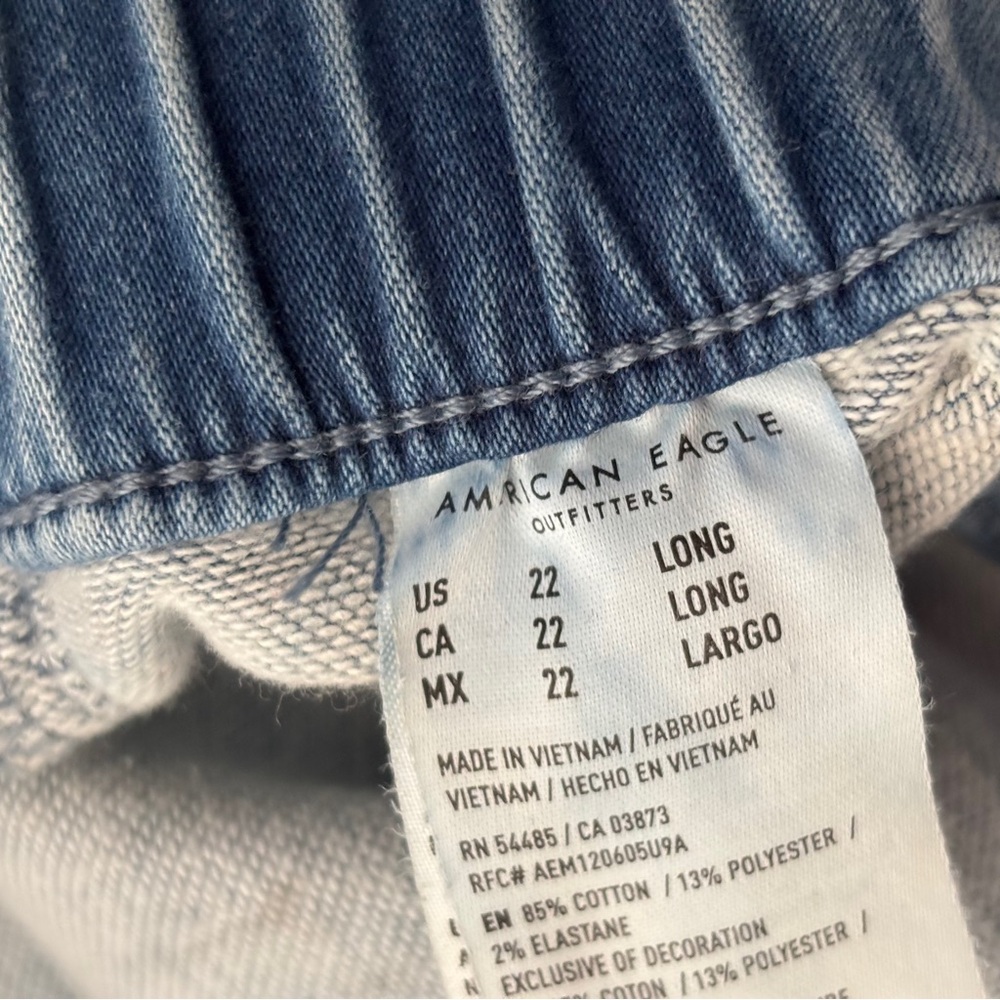 American Eagle | Cozy Next Level Stretch Denim Joggers/Jeans 22 L - Picture 11 of 12